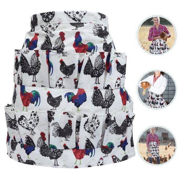 aprons 12 pockets egg collecting harvest apron chicken farm work